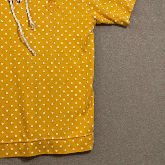 Karen Scott Top Women's Large Yellow Polkadot Short Sleeves - Picture 4 of 11